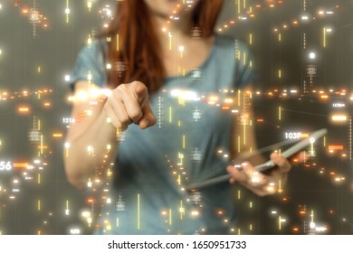 Innovation futuristic digital data binary code background technology