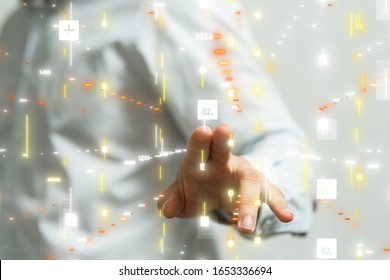 Innovation futuristic digital data binary code background technology