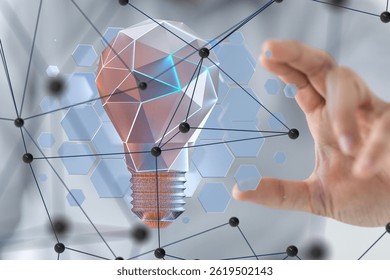 Innovative Network Idea: Connected Polygonal Lightbulb