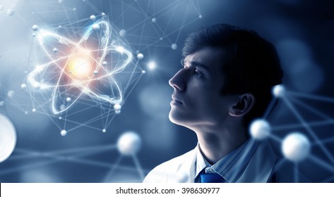 Genius Mindset Profile Male Portrait Illuminated Stock Photo 1771267406 ...