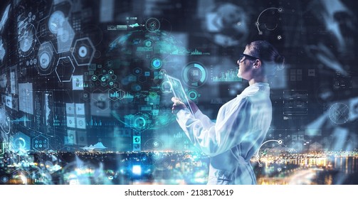 Innovative technologies in science and medicine . Mixed media - Powered by Shutterstock