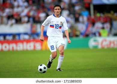 Innsbruck, AUSTRIA - June 10, 2008: 
Yuri Zhirkov In Action 
During The UEFA Euro 2008 
Spain V Russia At Tivoli-Neu Stadion. 
