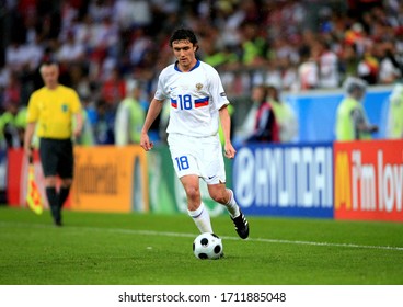 Innsbruck, AUSTRIA - June 10, 2008: 
Yuri Zhirkov In Action 
During The UEFA Euro 2008 
Spain V Russia At Tivoli-Neu Stadion. 
