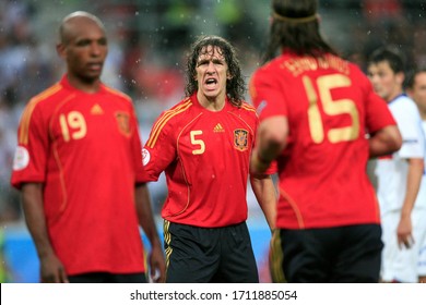 Innsbruck, AUSTRIA - June 10, 2008: 
Carles Puyol Reacts 
During The UEFA Euro 2008 
Spain V Russia At Tivoli-Neu Stadion. 
