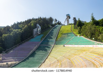 INNSBRUCK, AUSTRIA – MAY 30, 2018: The Bergisel Ski Jump (Bergiselschanze) In Innsbruck