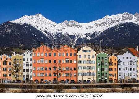 Similar – Image, Stock Photo Street in a town on Lake Garda in Italy
