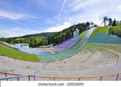 INNSBRUCK,AUSTRIA-CIRCA SEPTEMBER 2014: Bergisel Ski Jumping Ramp