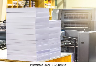 Input Of Paper In An Offset Printing Machine