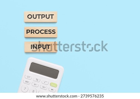 Input process output business workflow concept