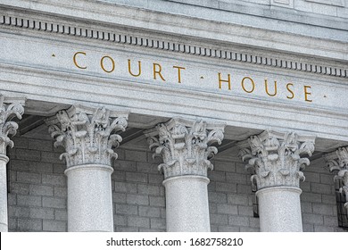 Inscription On The Courthouse Close-up