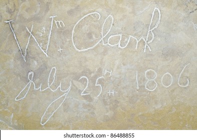 The Inscription Signature Of William Clark, Co-leader Of The Lewis And Clark Expedition