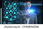 Inscription SOFTWARE TESTING on the virtual display. Business, modern technology, internet and networking concept. 
