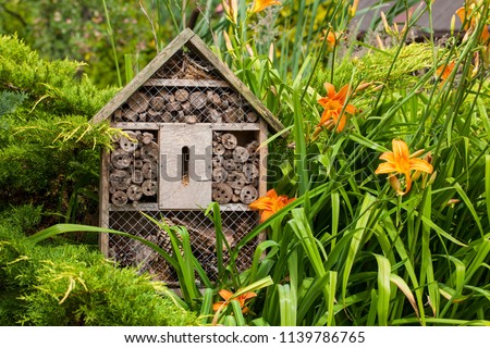 Insect house - hotel in a summer garden