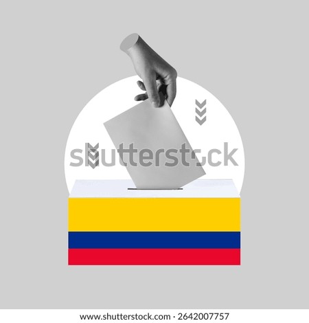 insert a vote, ballot box, ballot box, decide, vote, Elections, Voting, Day, Colombian flag, Colombia