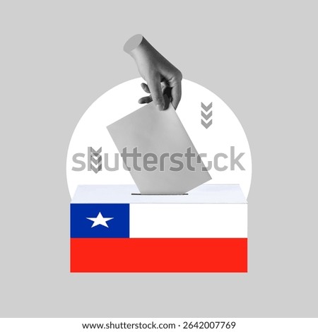 insert a vote, ballot box, ballot box, decide, vote, Elections, Voting, Day, flag of Chile, Chile