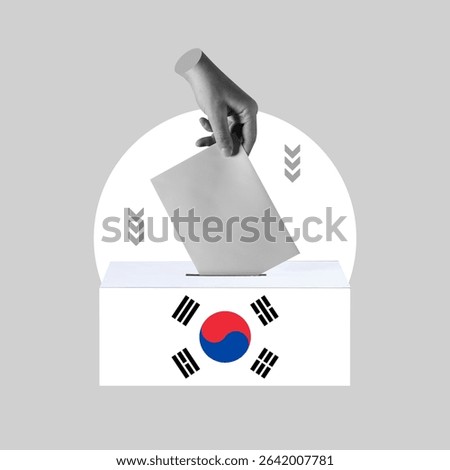 insert a vote, ballot box, ballot box, decide, vote, Elections, Voting, Day, Korean flag, Korea