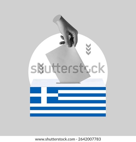 insert a vote, ballot box, ballot box, decide, vote, Elections, Voting, Day, flag of Greece, Greece