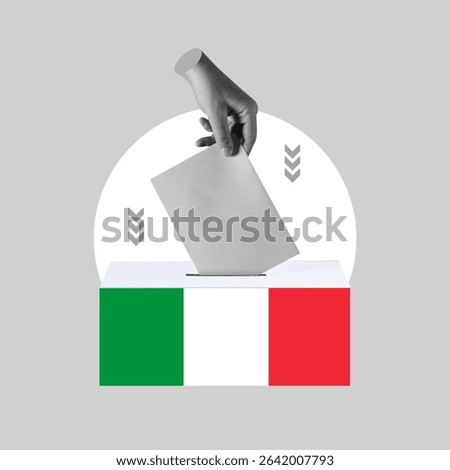 insert a vote, ballot box, ballot box, decide, vote, Elections, Voting, Day, flag of Italy, Italy