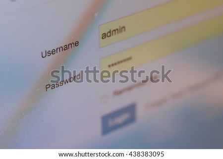 Inserting login and password to get access