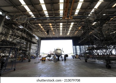 Inside Aerospace Hangar