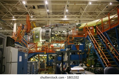 Inside Aerospace Manufacturing Facility Plant