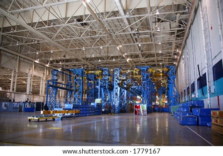 Inside Aerospace Production Facility Bulkhead Wing Jig
