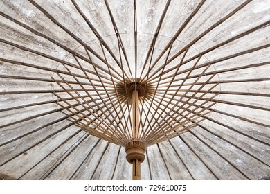 Inside Ancient Umbrella Made Fabric Bamboo Stock Photo (Edit Now) 729610075