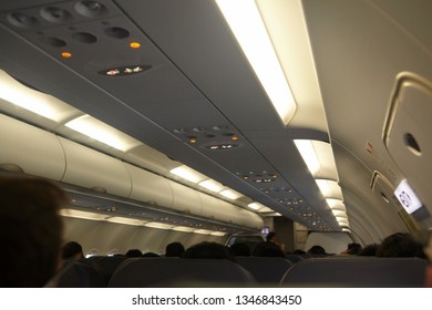 Inside Ariplane While On Flight