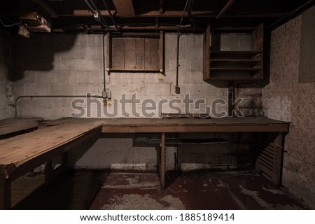 Inside the basement of an old creepy, empty house.  The door to this room had the words 