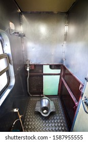 Inside The Bathroom Of An Overnight Train, Thailand