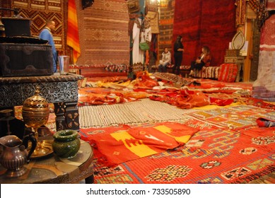 The Inside Of A Berber Tent