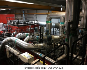 Inside of a bio heat factory