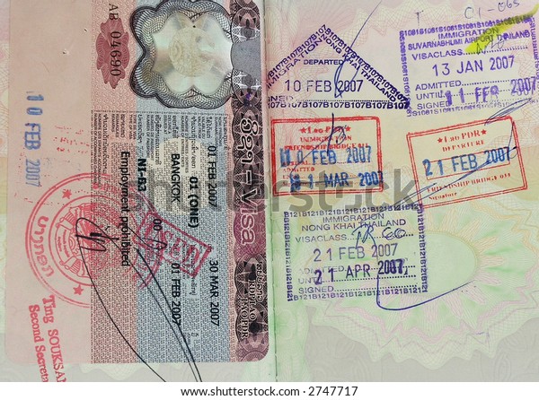 Inside British Passport Visas Stock Photo Edit Now 2747717