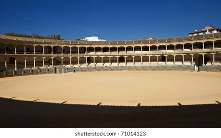 Inside The Bull Fighting Arena Of Ronda, Andalusia, Spain