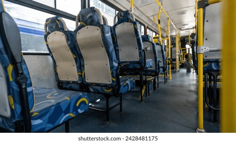 Inside the bus sitting at the back of public transport in the Brazilian city of Mogi das Cruzes
