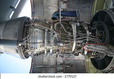 Inside Of C-17 Military Aircraft Engine