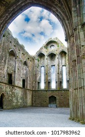 inside the castle Rock of Cashel in ireland Stock Photo