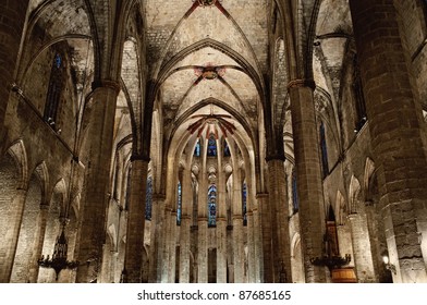 Inside The Cathedral Of Santa Eulalia In Barcelona