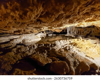 Inside the cave at Florida Caverns State Park in Marianna, Florida