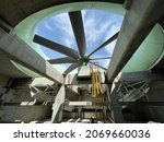 Inside cooling tower fan stack