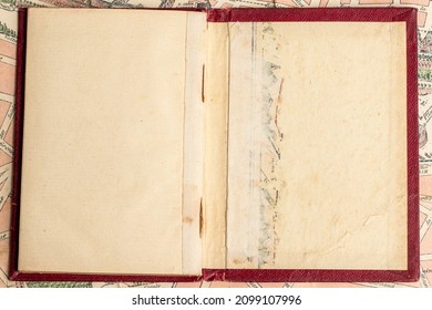 Inside Cover Binding of an Old Guide Book - Yellowing and rusty