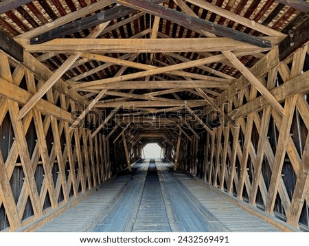 Inside Covered Bridge at Watson Mill State Park in Comer Georgia