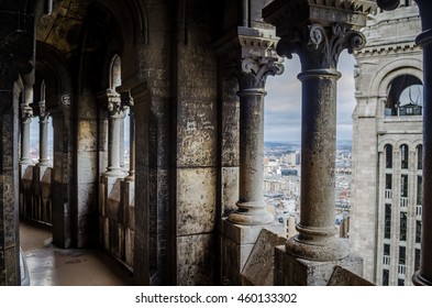 Inside The Dome Of Sacre Coeur Basilica, With The Bell Tower In View