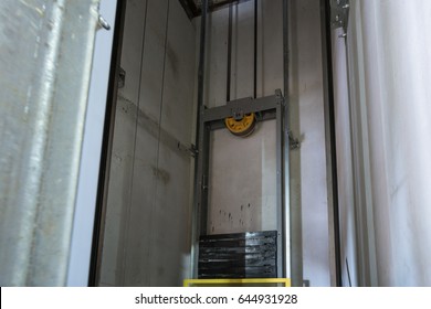 Inside An Elevator Shaft.