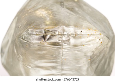 Inside Of Empty Foil Bag Potato Chip