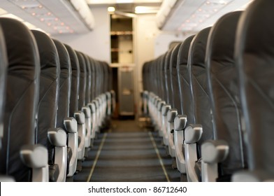 Inside An Empty Plane. Horizontal Image