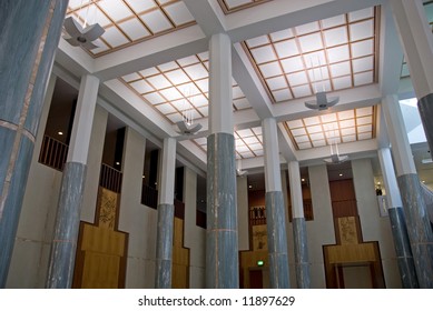 Inside The Entrance Foyer Of Parliament House, Canberra, Australia