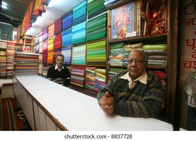 Inside Fabric Showroom Delhi India 260nw 8837728 