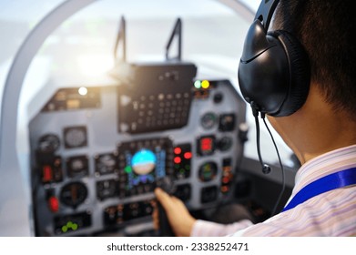 Inside the flight deck during take-off