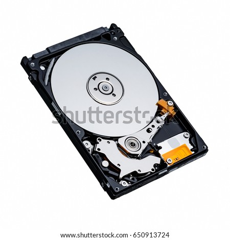 inside of hard disk hdd isolate